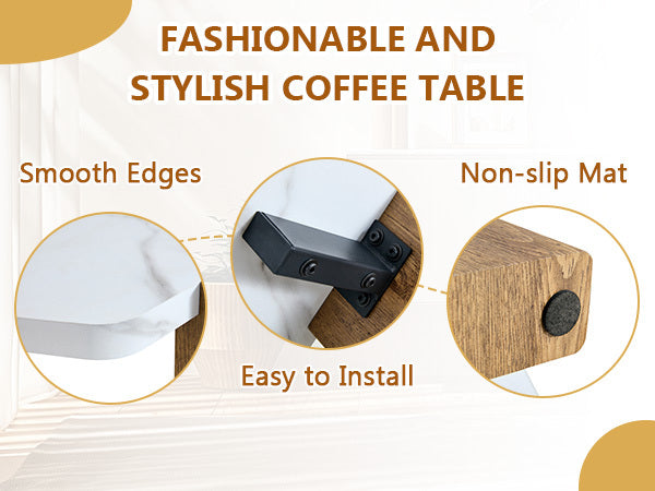 31-Inch Modern-Style Hexagonal Coffee Table