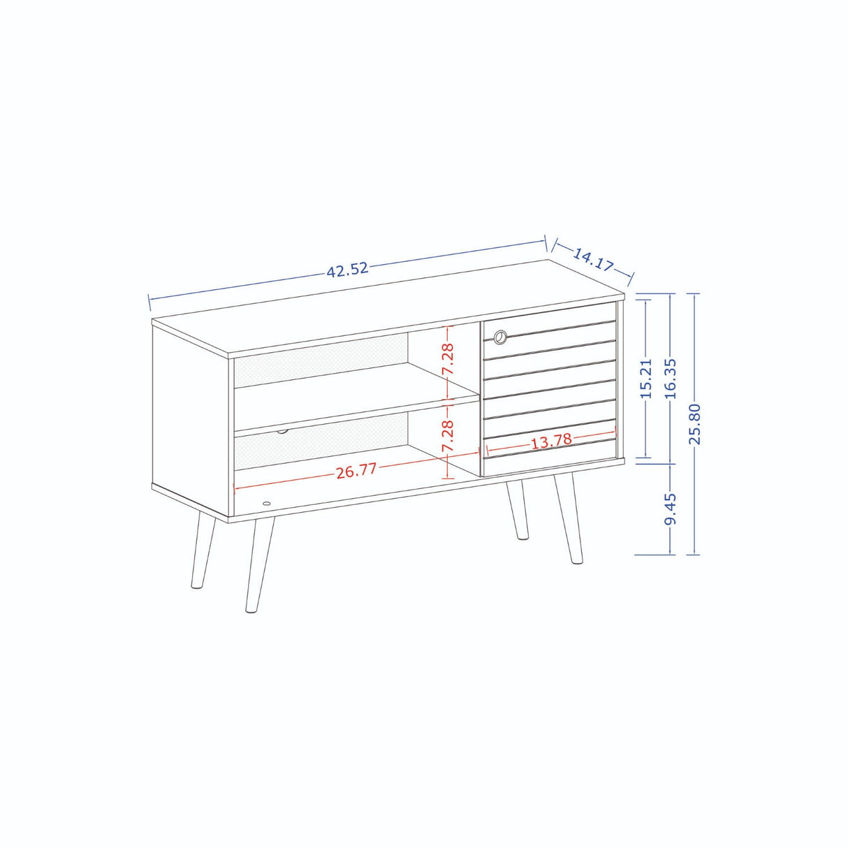 Liberty - 43" TV Stand With Concealed Storage
