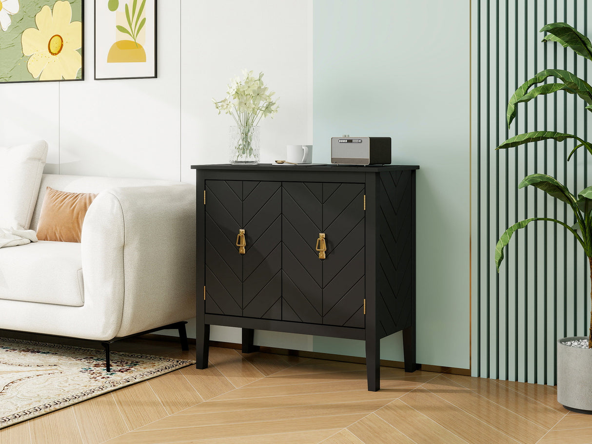 Vintage Style 2-Door Wooden Sideboard