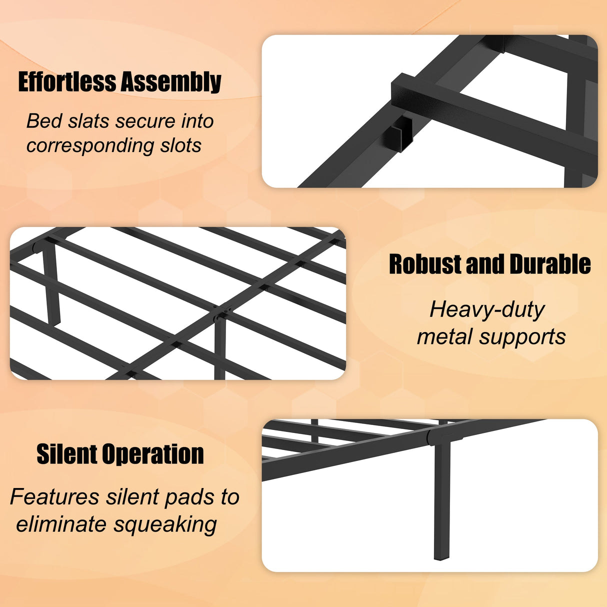 Queen Size Bed Frame, Headboard and Footboard