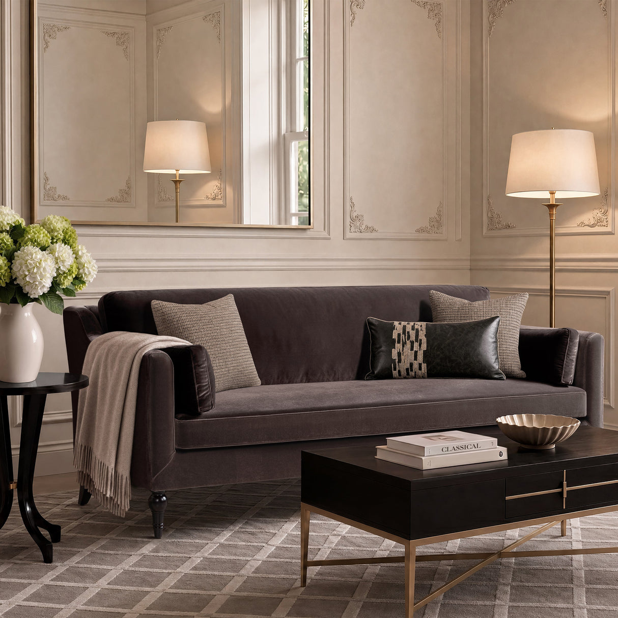 Josephine 84.5" Upholstered Modern Sofa, Deep
