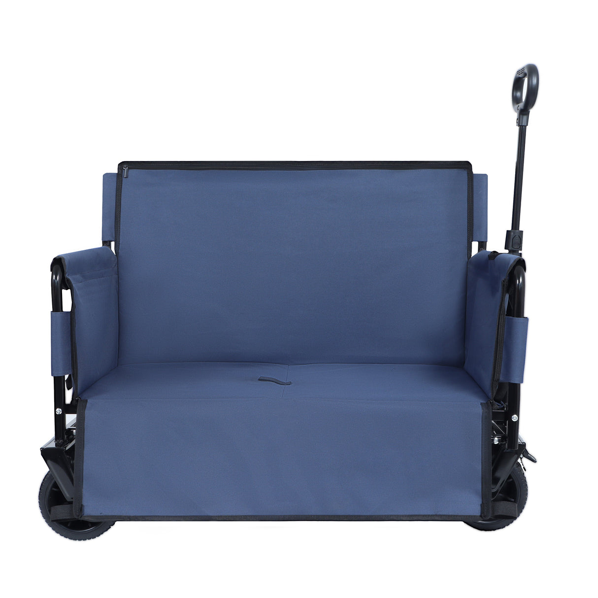 3-in-1 Convertible Folding Wagon Cart with Bench Seat & Storage