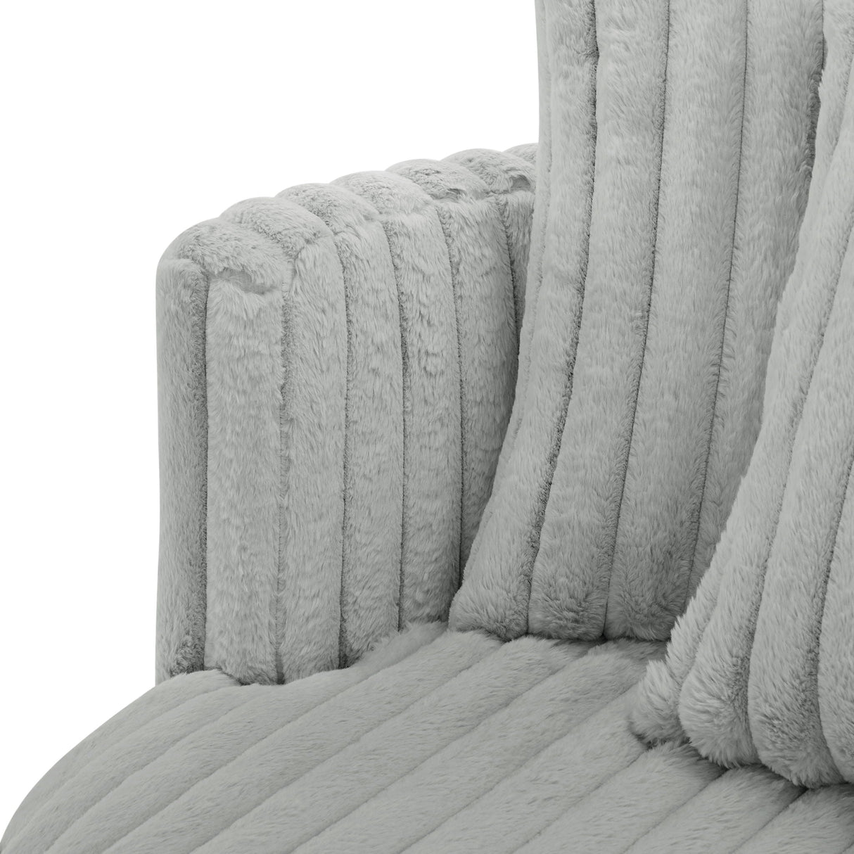 Mindy - Oversized Swivel Barrel Chair - Gray