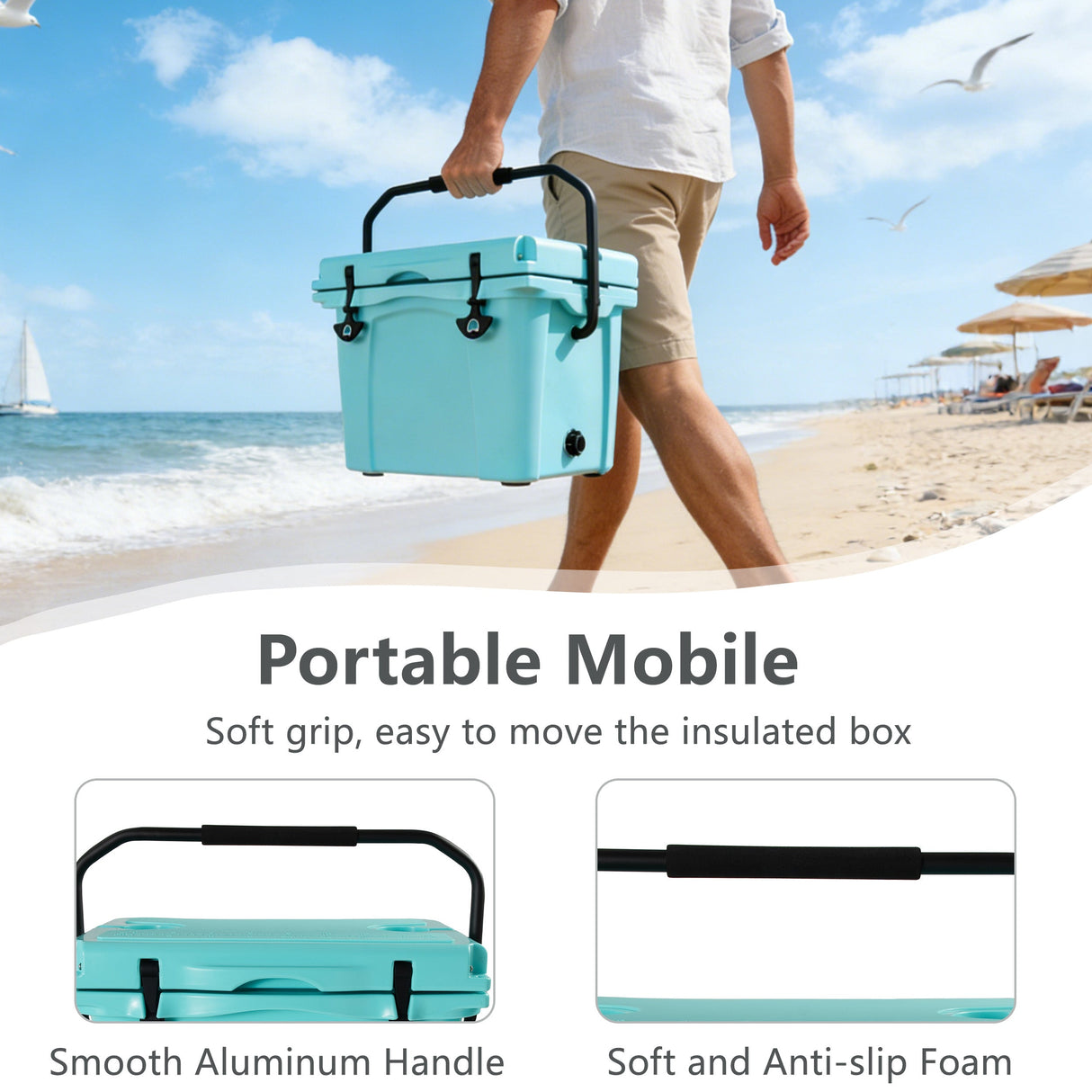 25QT Portable Insulated Cooler