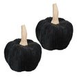 Set-of-2-Large-Velvet-Pumpkins-–-9.5''-Black-Halloween-&-Holiday-Decor-