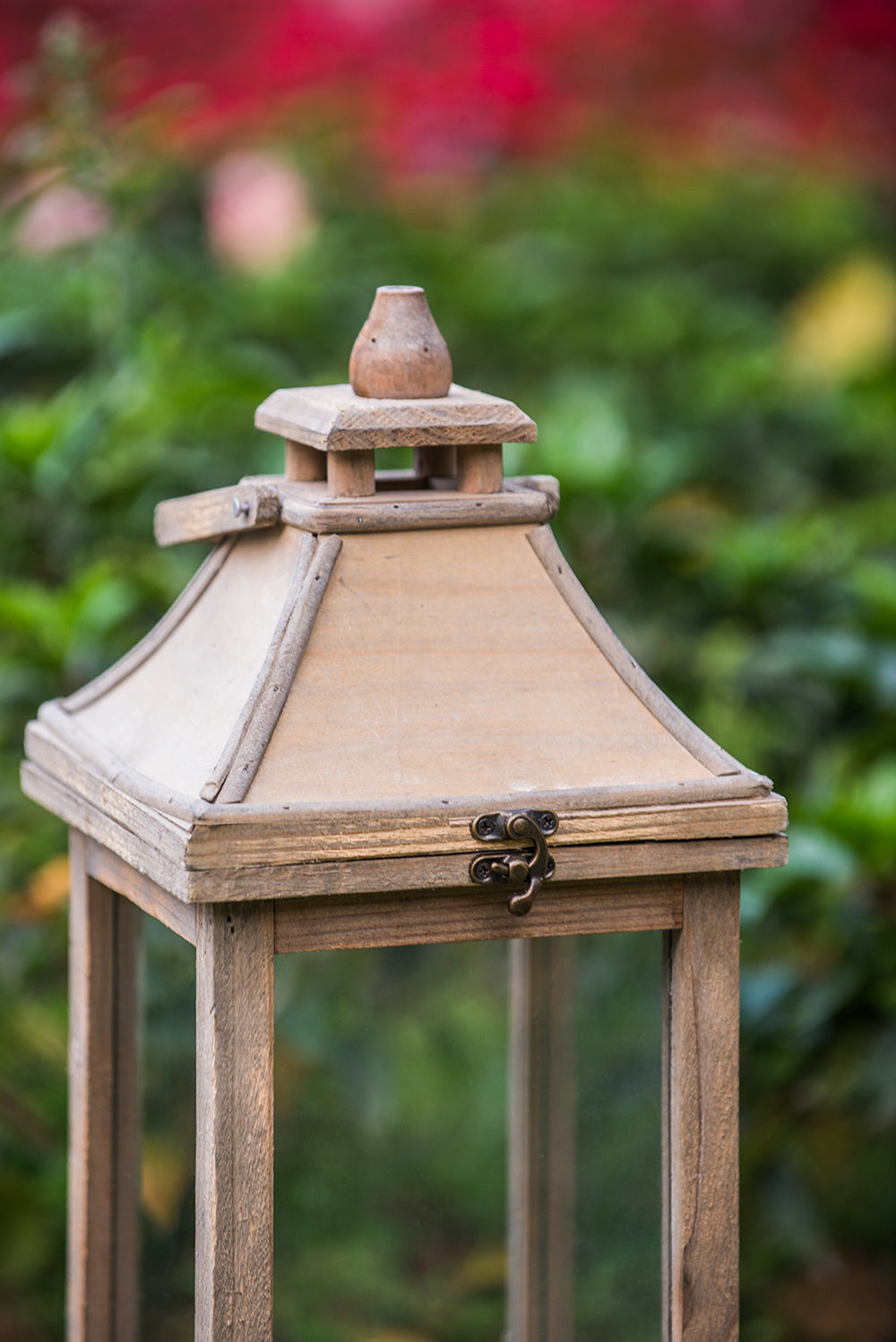 Wooden Candle Lantern Decorative, Hurricane Lantern Holder