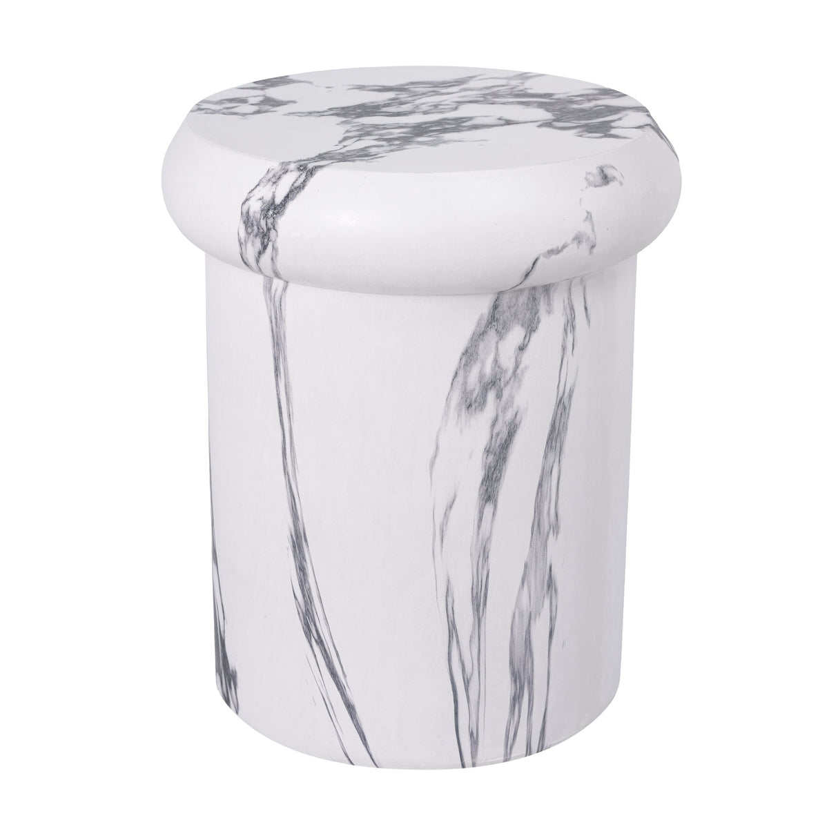 18.11"H Sculptural MGO Side Table