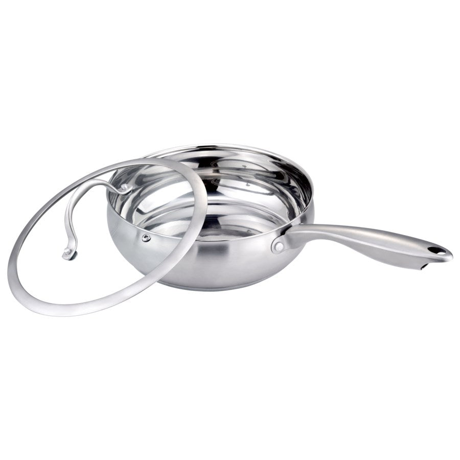 Stainless Cookware 9.5-Inch Fry Pan with Lid