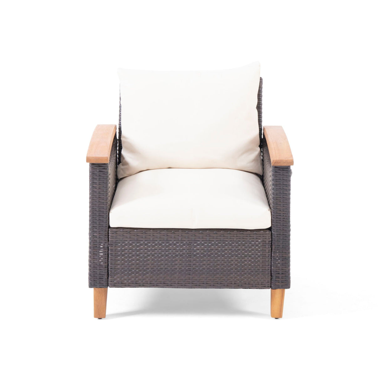 Isla - Transitional Chat Set With Water Resistant Cushions - Teak