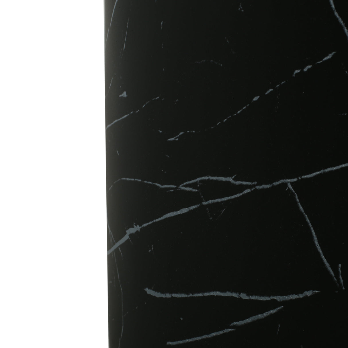 Contemporary Outdoor Lightweight Concrete MGO Side/End Table with Black Marble Finish