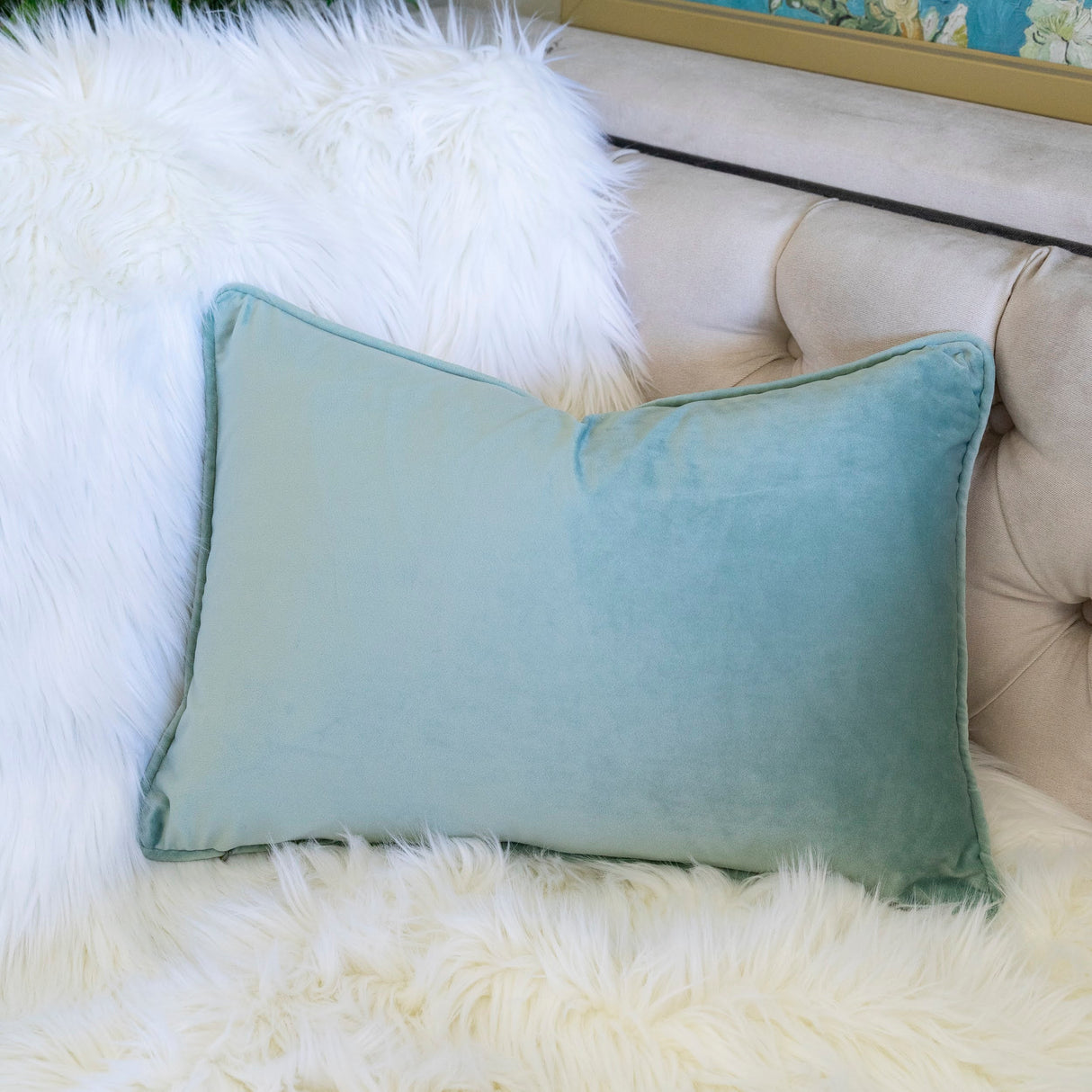 Embroidered Pumpkin Lumbar Throw Pillow – Misty