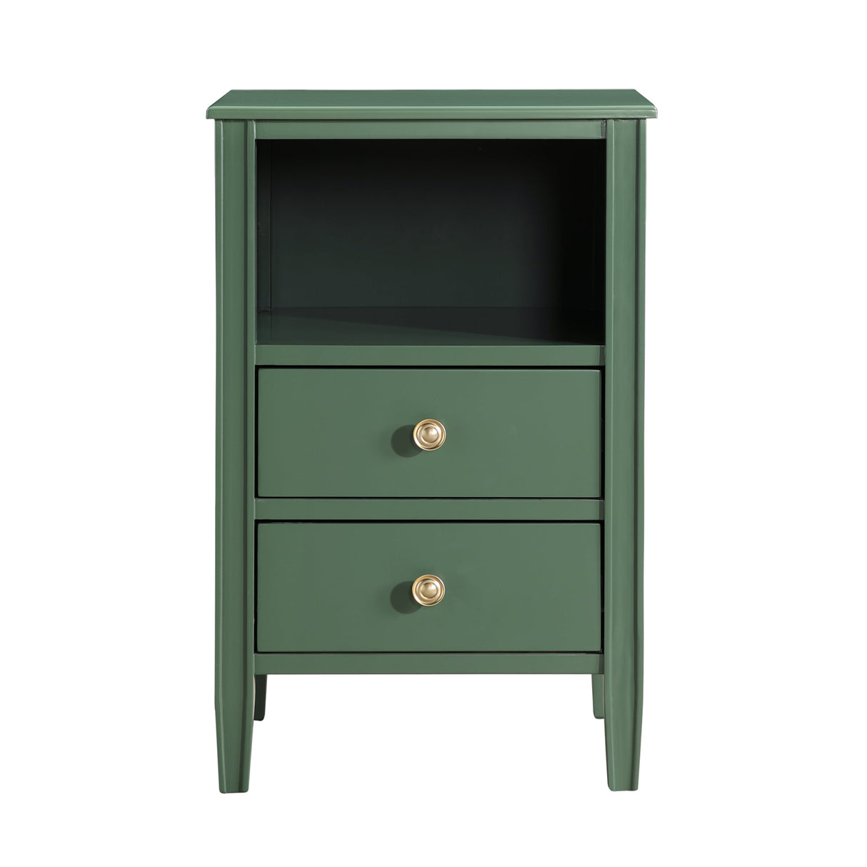Winston 2-Drawer Storage Nightstand in Vintage Green
