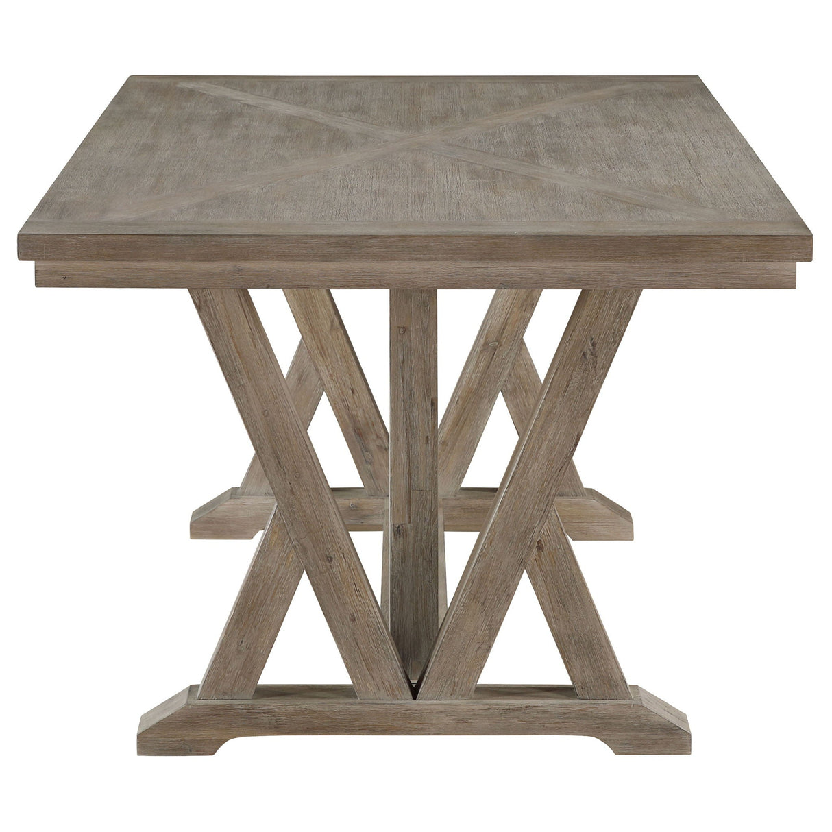 Ruston - Rectangular Dining Table With Trestle Design - Gray