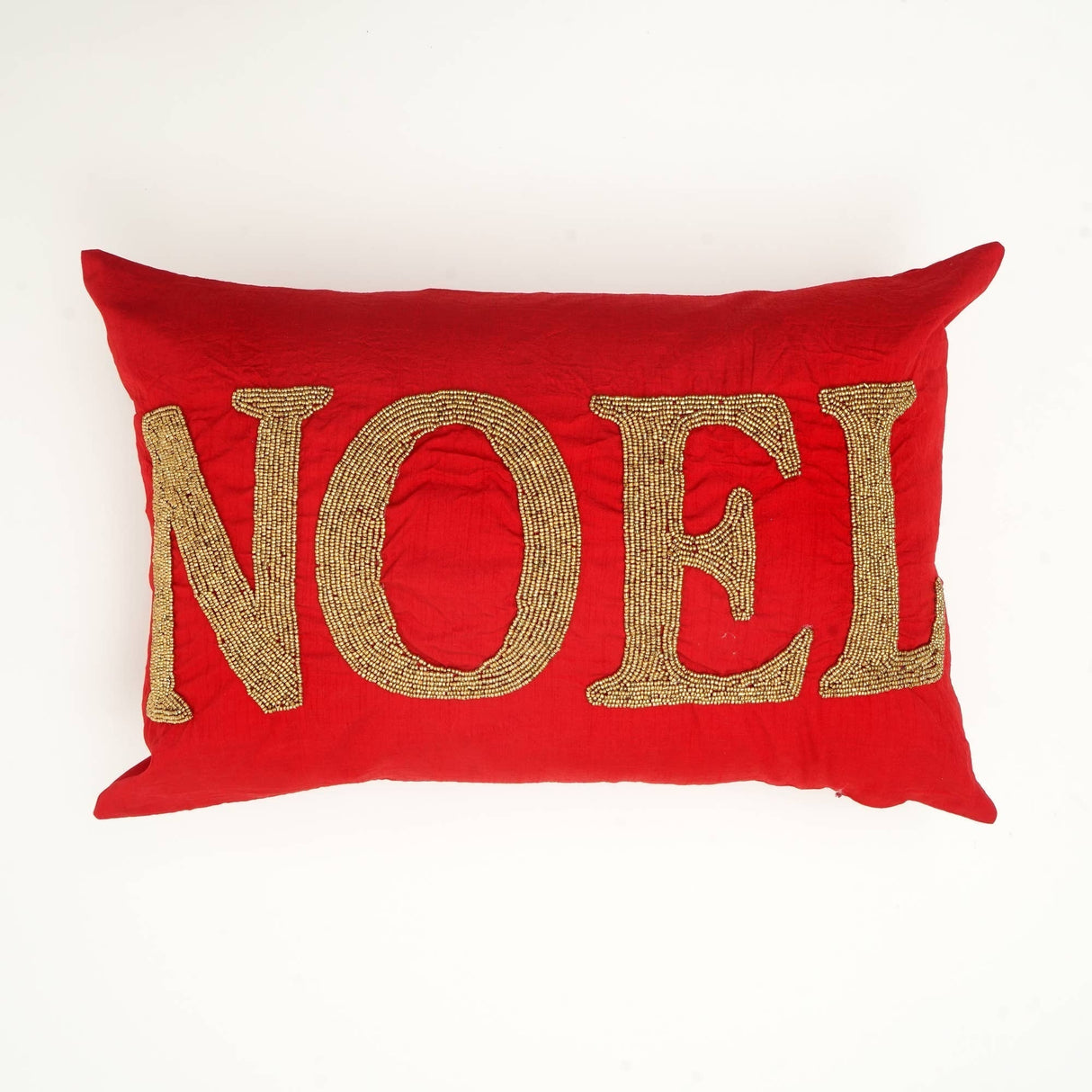 The Hand-Beaded Holiday Accent Pillow