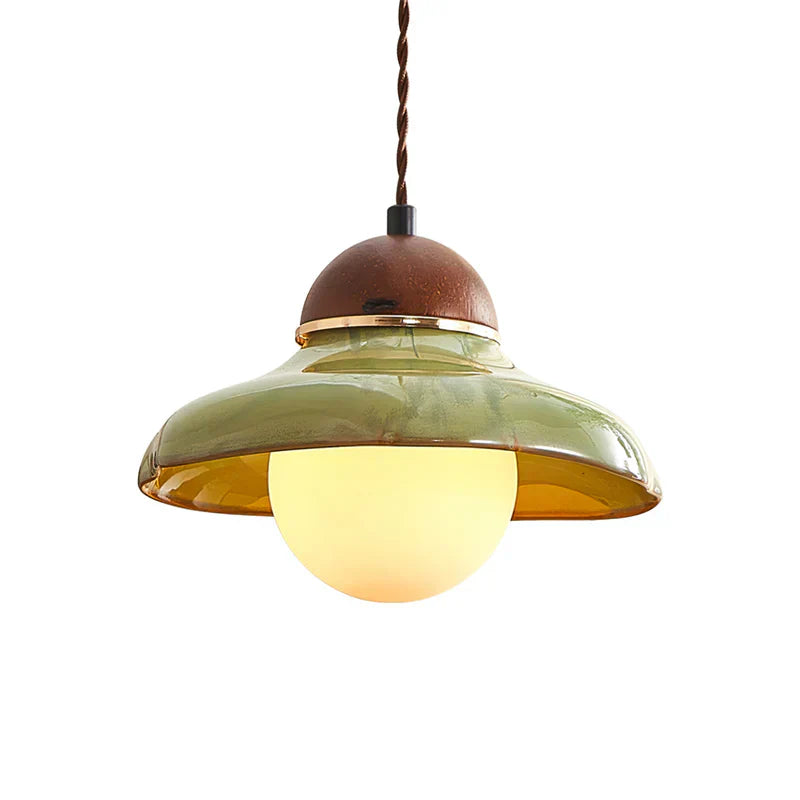 Modern Rustic Ceramic Dome Pendant Light