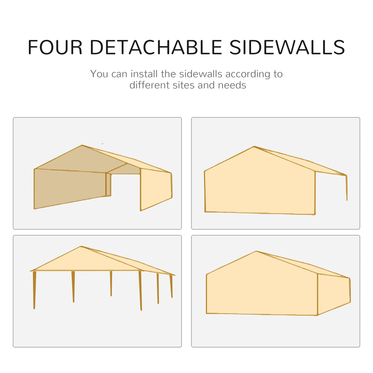 Outsunny 9.6' x 19' Large Party Tent