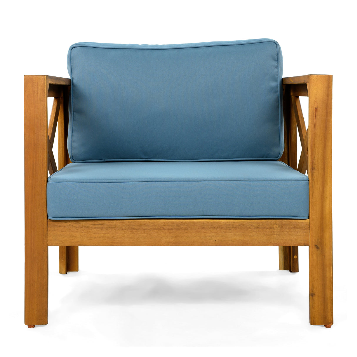 Outdoor Acacia Wood Club Wooden Armchair Set of 4