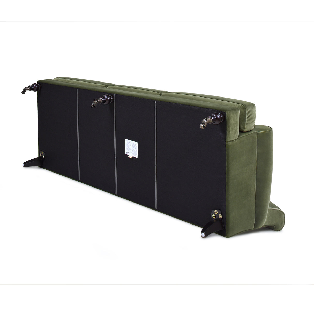 Alana lawson three-cushion tightback sofa, olive green performance velvet