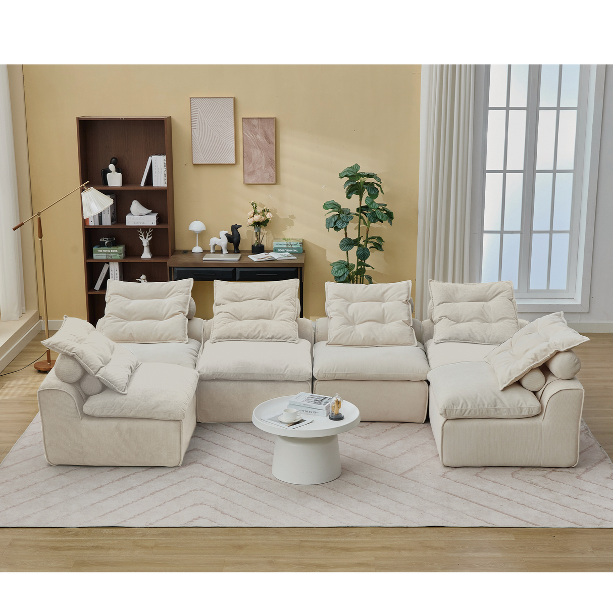 Modular Sofa Corduroy Beige