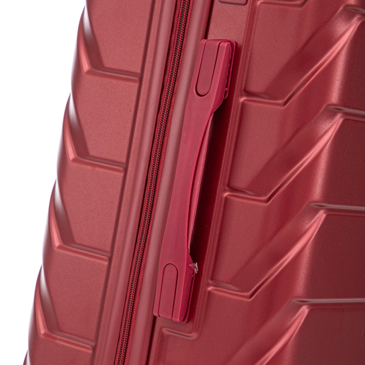 Set of 3 ABS Spinner Wheel Luggage in Wine Red - 20", 24", and 28"