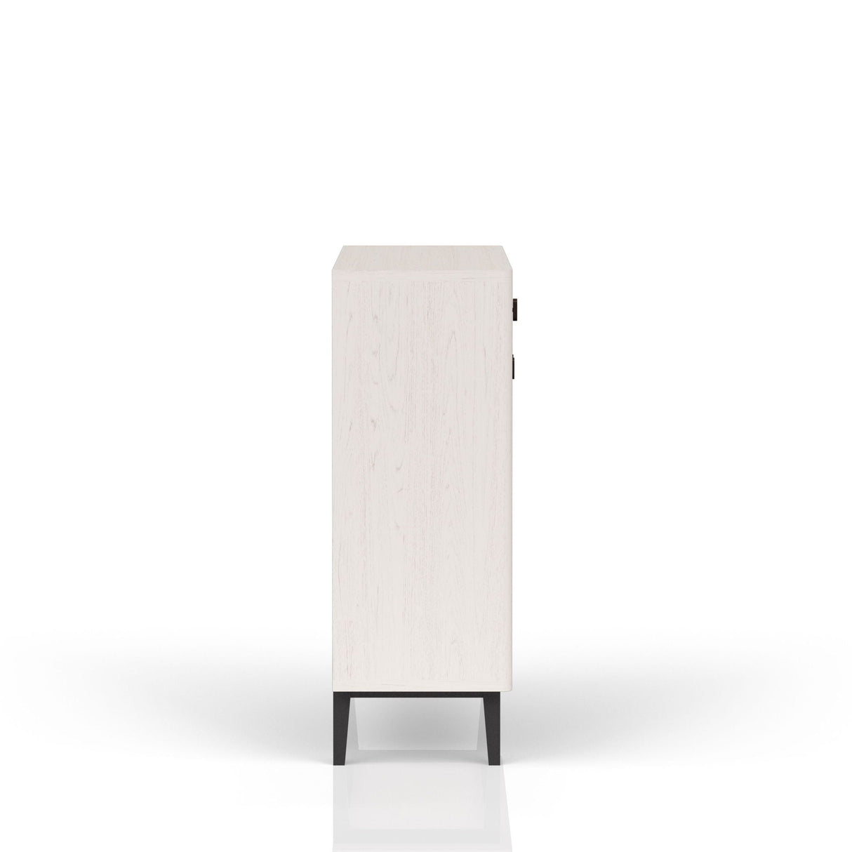Bar Cabinet With Large Storage - White / Pecan