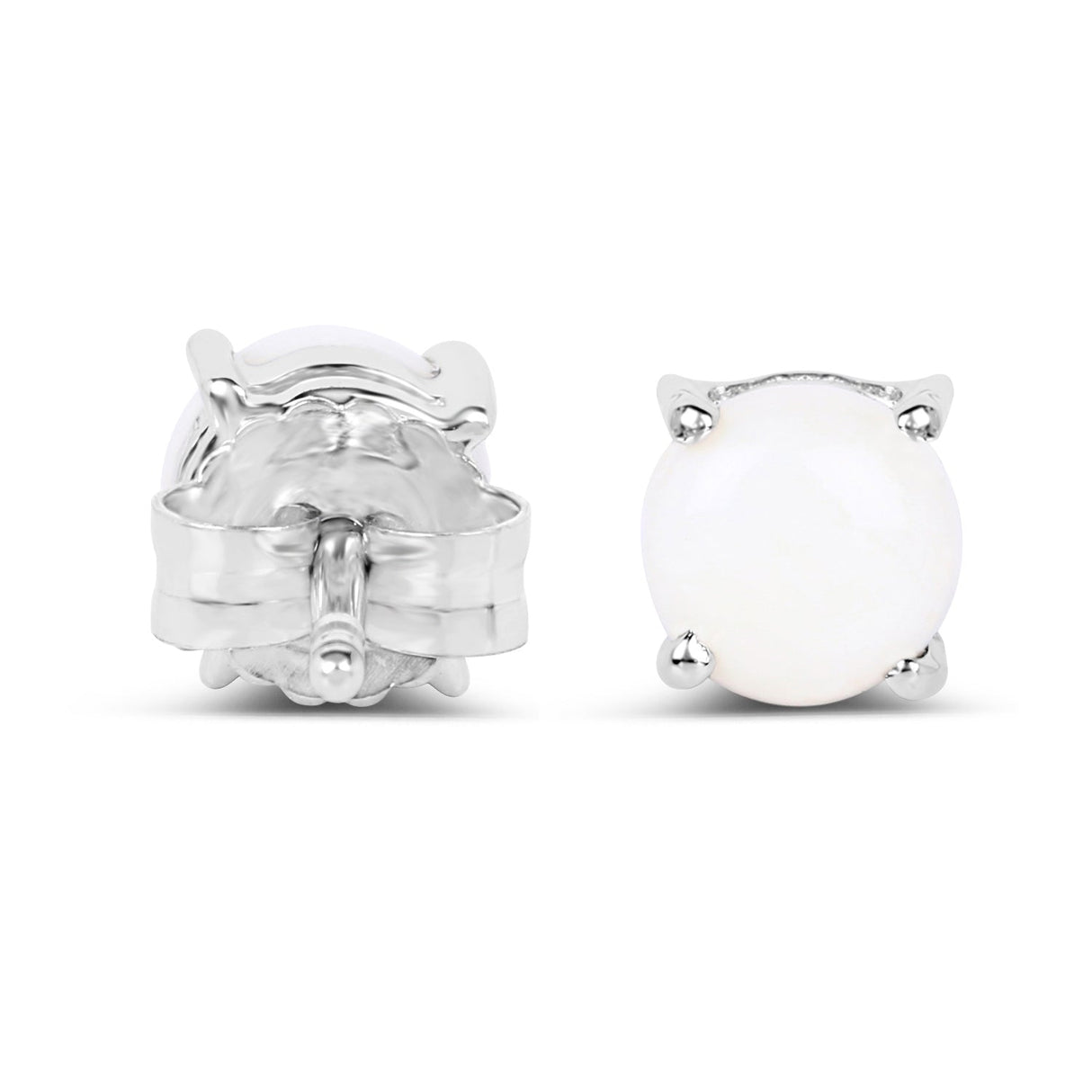 1.18 Carat Genuine Opal .925 Sterling Silver Earrings