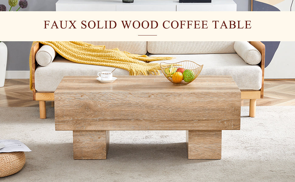 Modern Simple Light Wood Texture Coffee Table