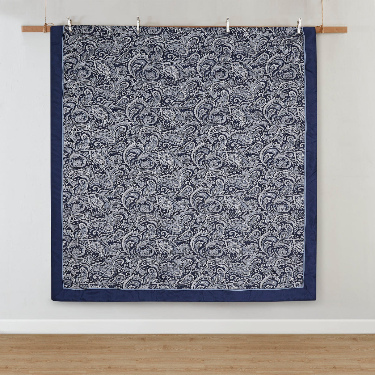 12 Piece Comforter Set with Cotton Bed Sheets Navy Queen