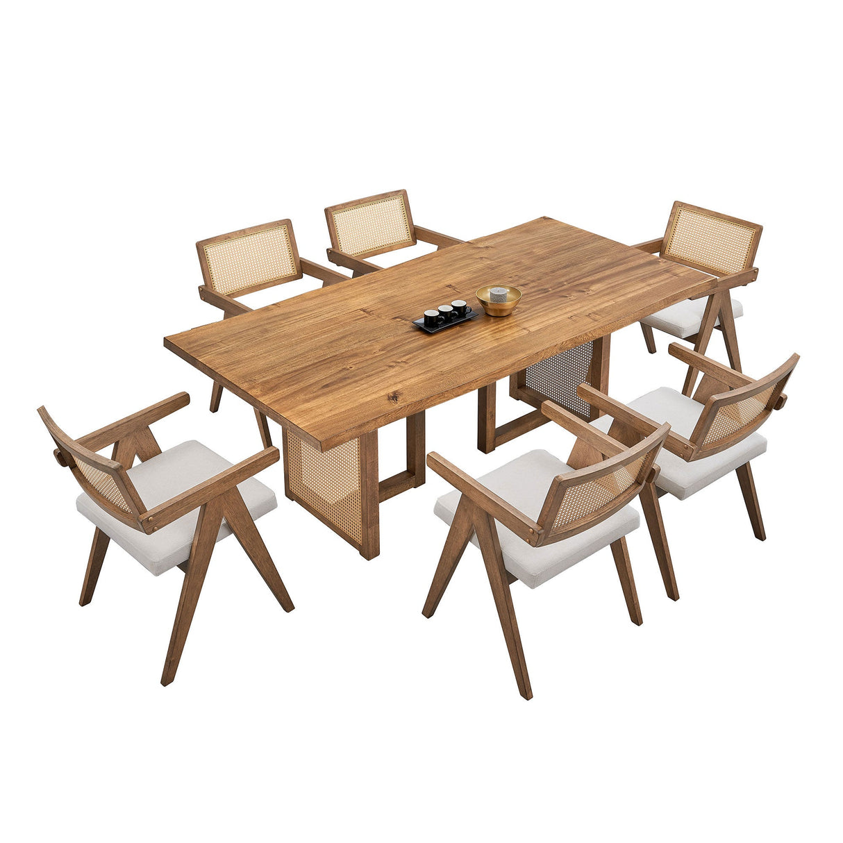 86.61 Inch Oversize Rectangular Waves Dining Table