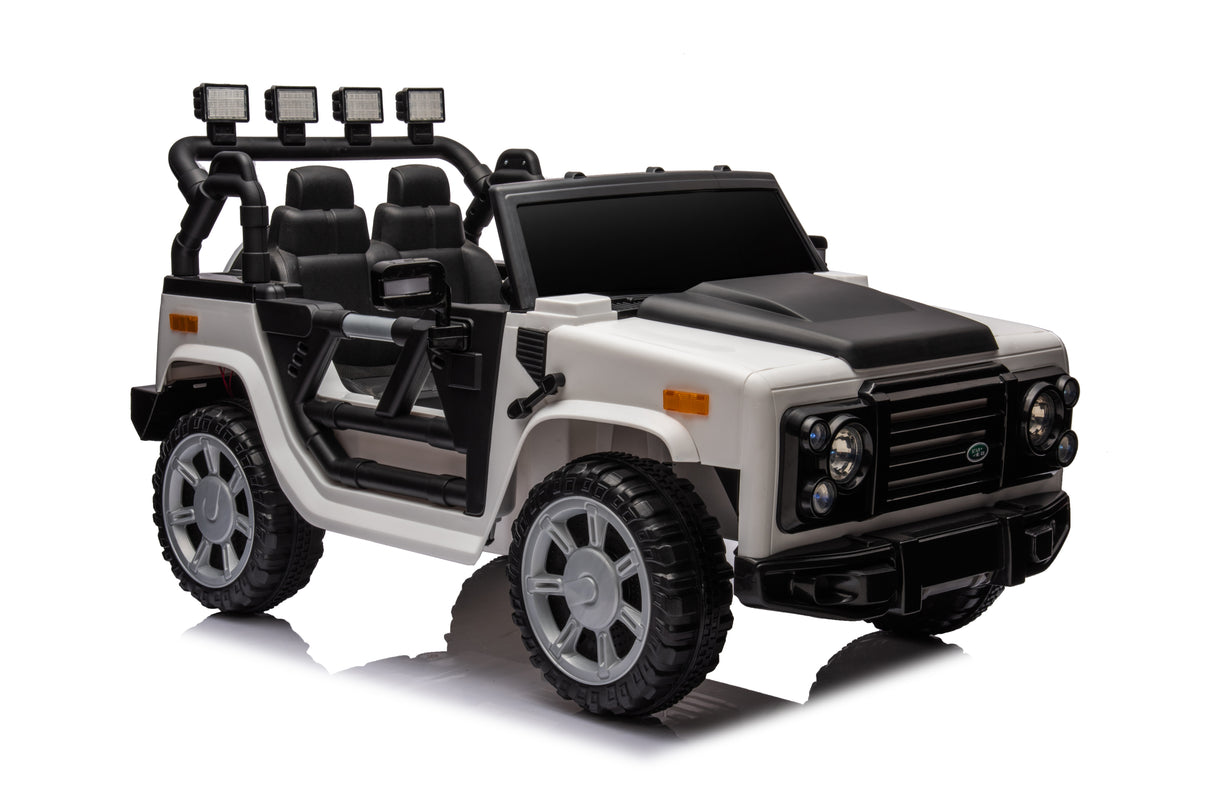 Electric Ride-On Car for Kids with Leather Seat and Four-Wheel Drive
