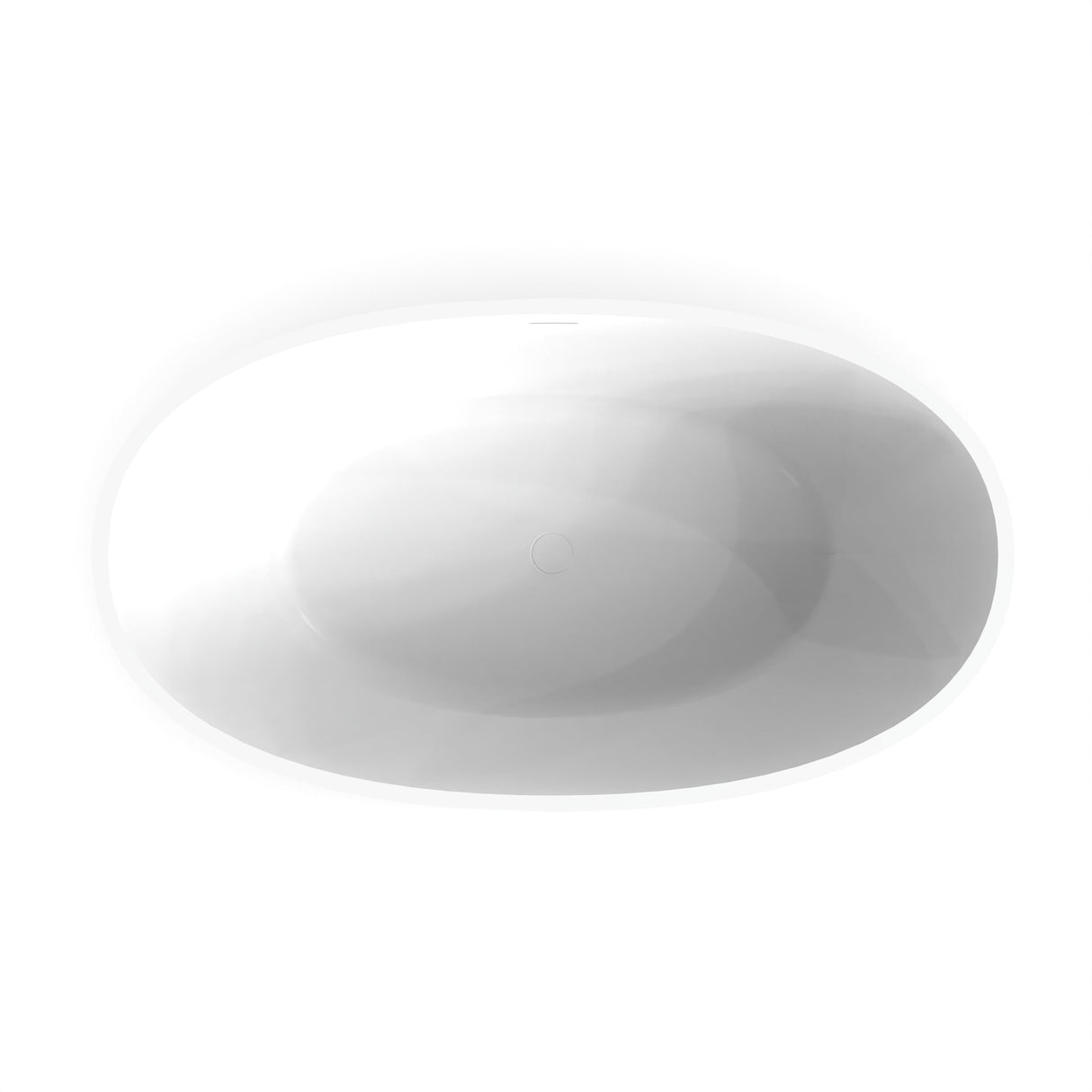 55 Inch Freestanding Solid Surface Soaking Bathtub