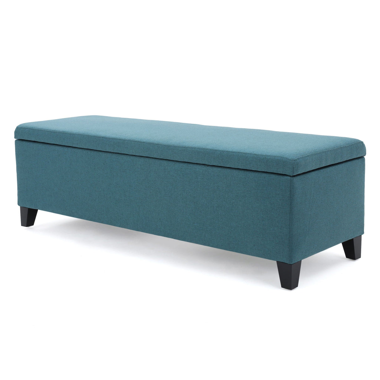 Contemporary Storage Ottoman Bench With Upholstery