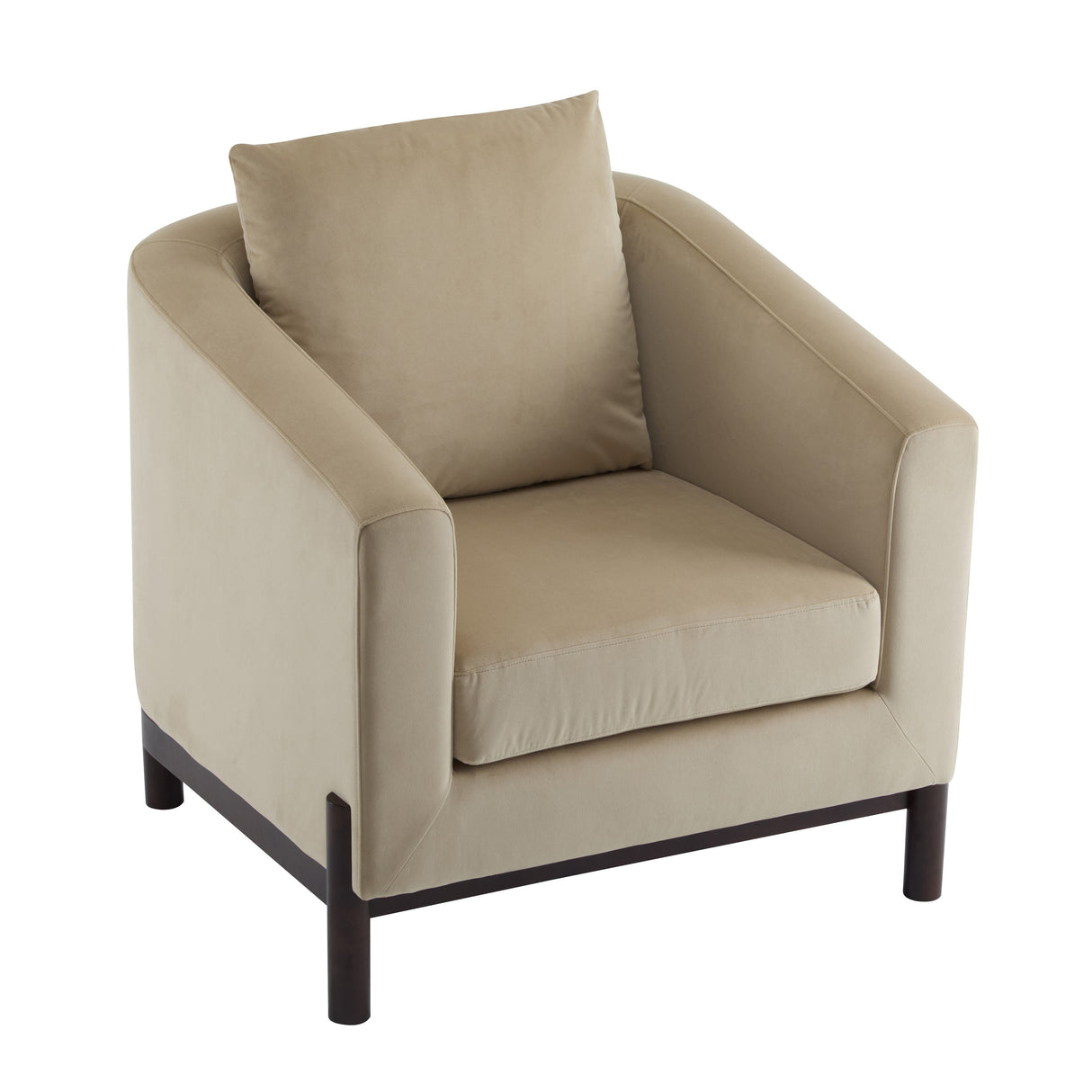 Faux Leather Barrel Club Accent Chair