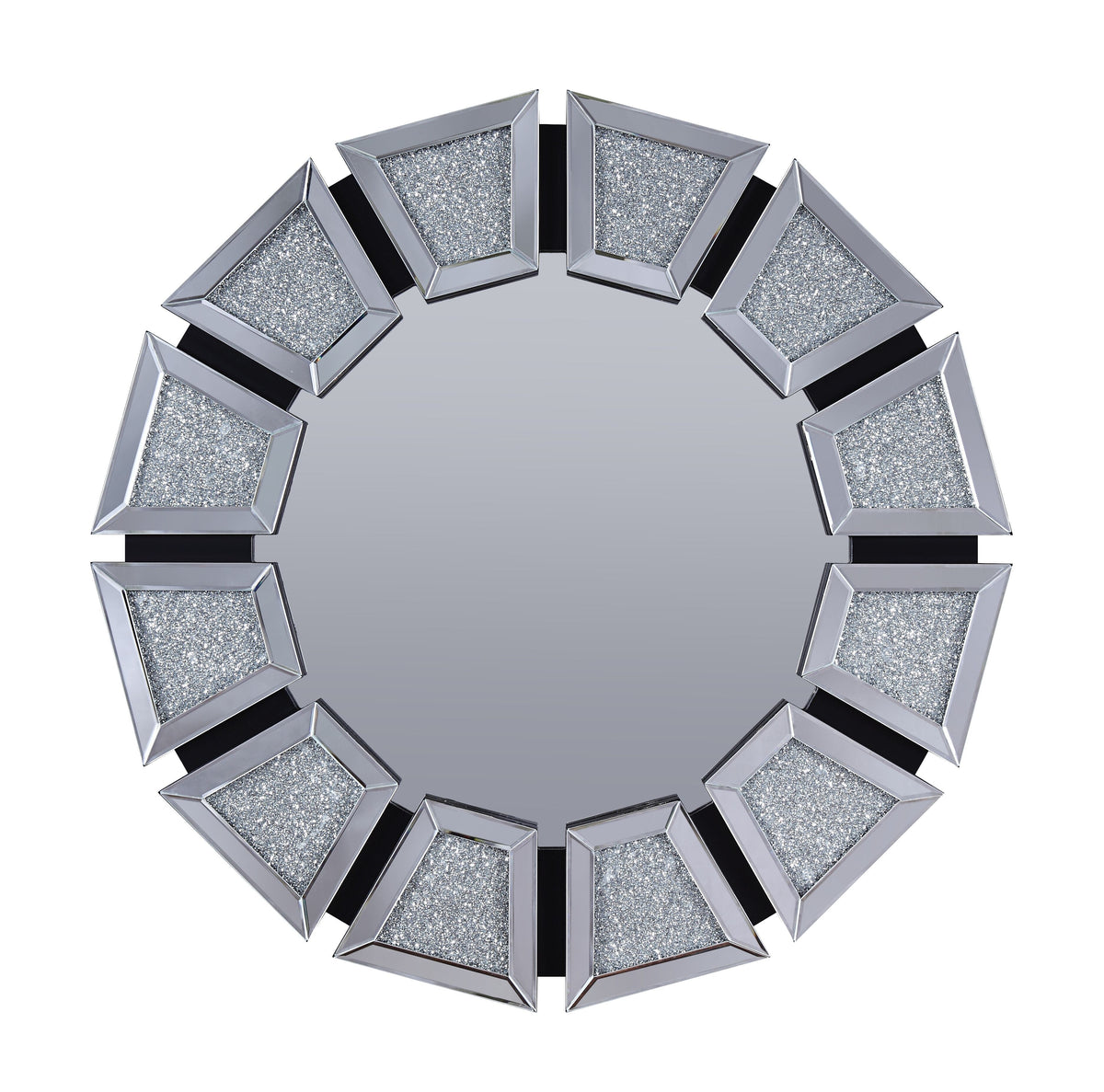 Noralie Mirrored Faux Diamonds Accent Mirror