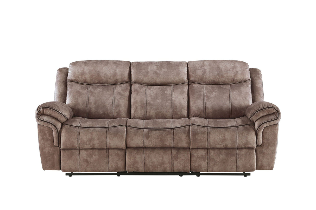 Zubaida Two Tone Recliner Sofa With USB Port Drop Down Table