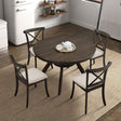 Wooden-Dining-Table-Set-(1-Table-with-4-Chairs),-BROWN-Kitchen-&-Dining-Furniture-Sets