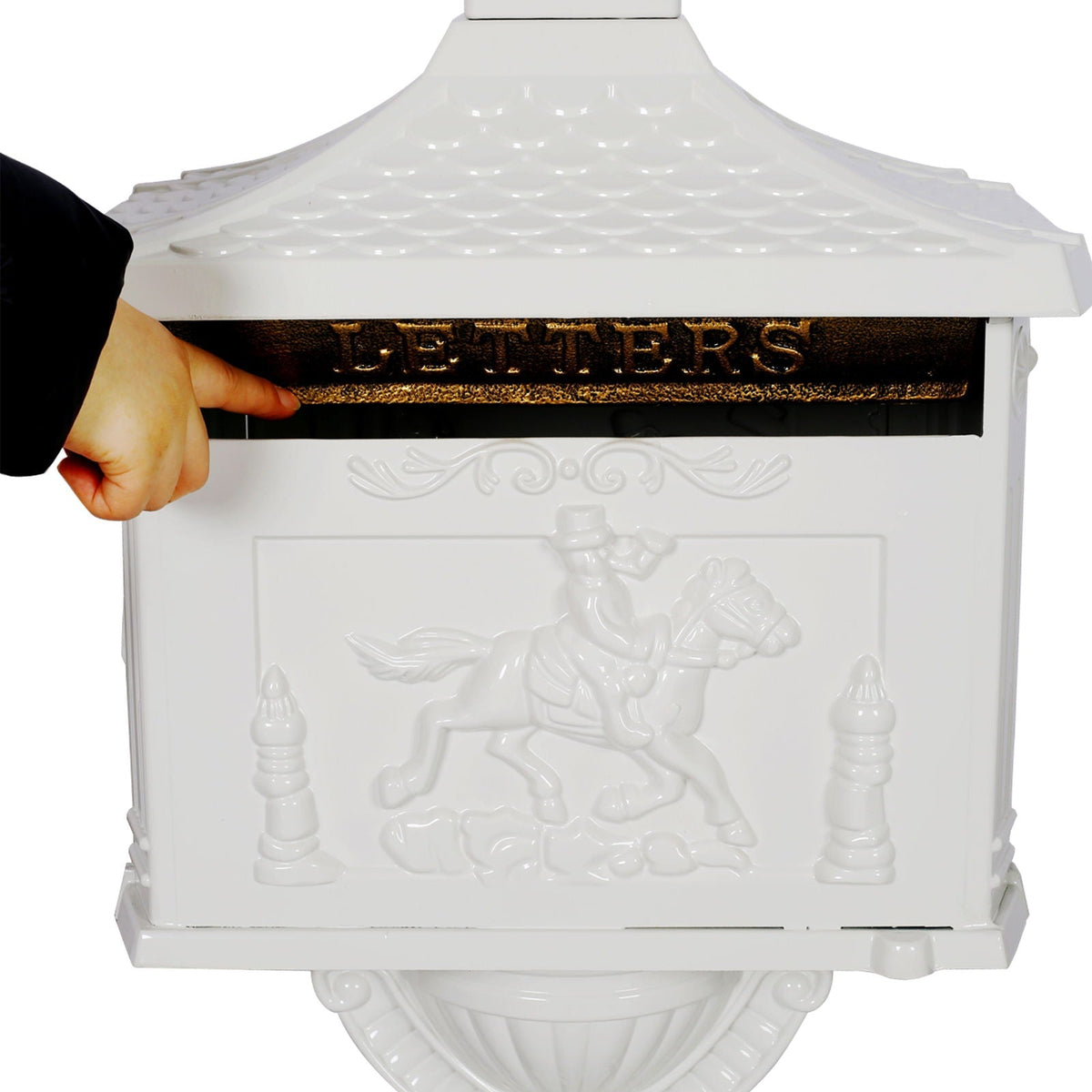 Cast Aluminum Mailbox with Durable Construction – Dark Brown, Black, or White