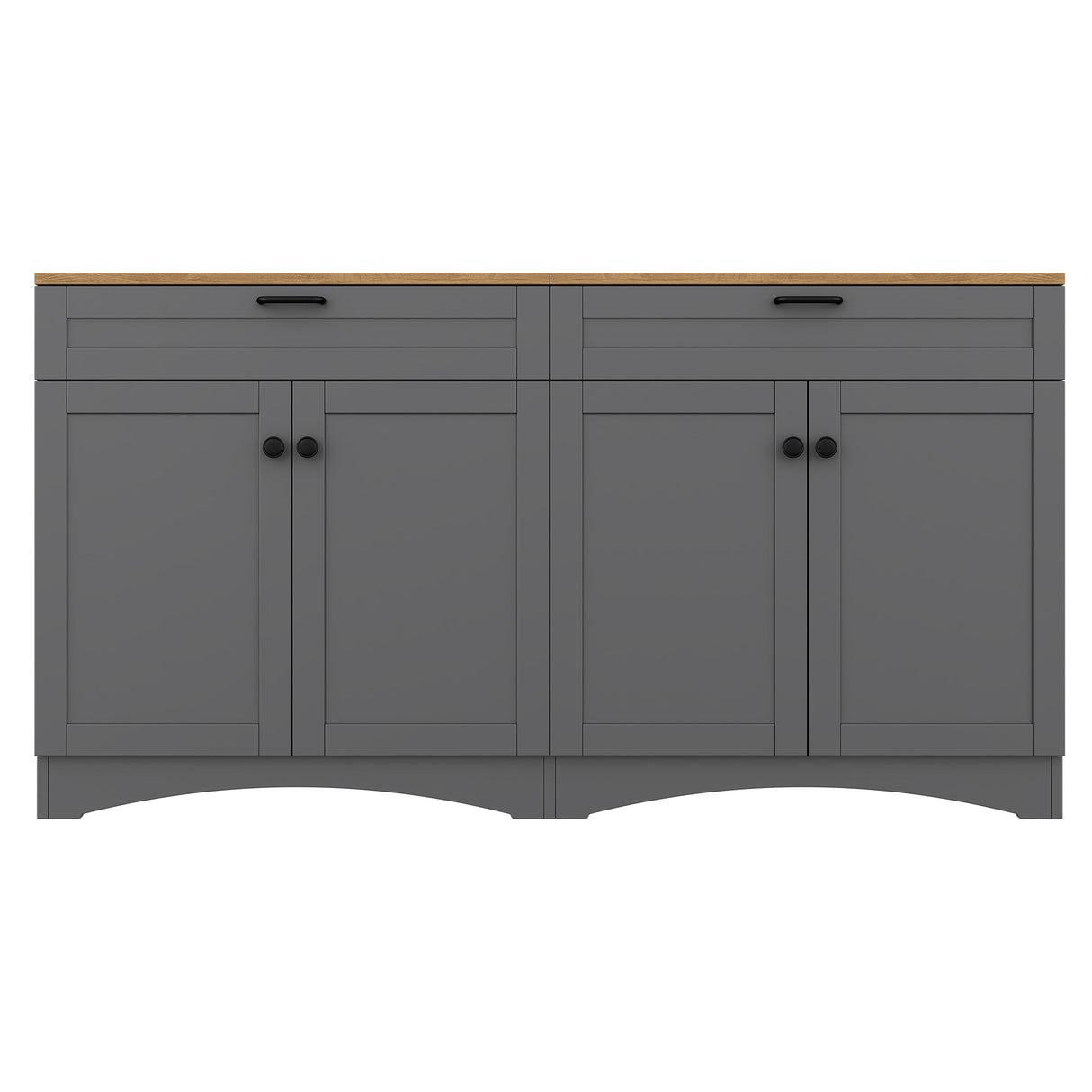 On-Trend Farmhouse TV Stand with 2 Drawers for TVs Up to 70"