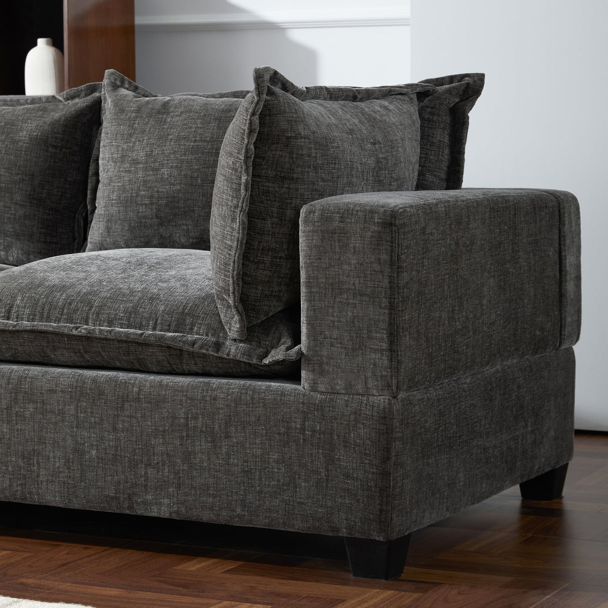 117.5'' Modular Sectional Sofa with Movable Storage Ottoman