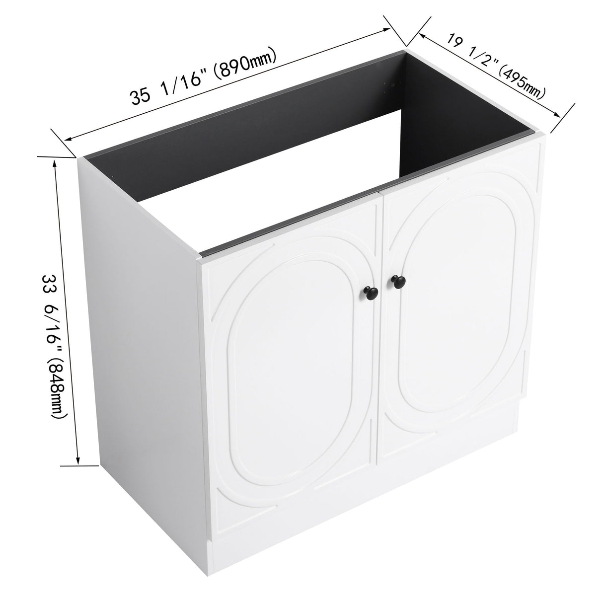 Modern Freestanding Bathroom Vanity With Soft Close Cabinet Doors
