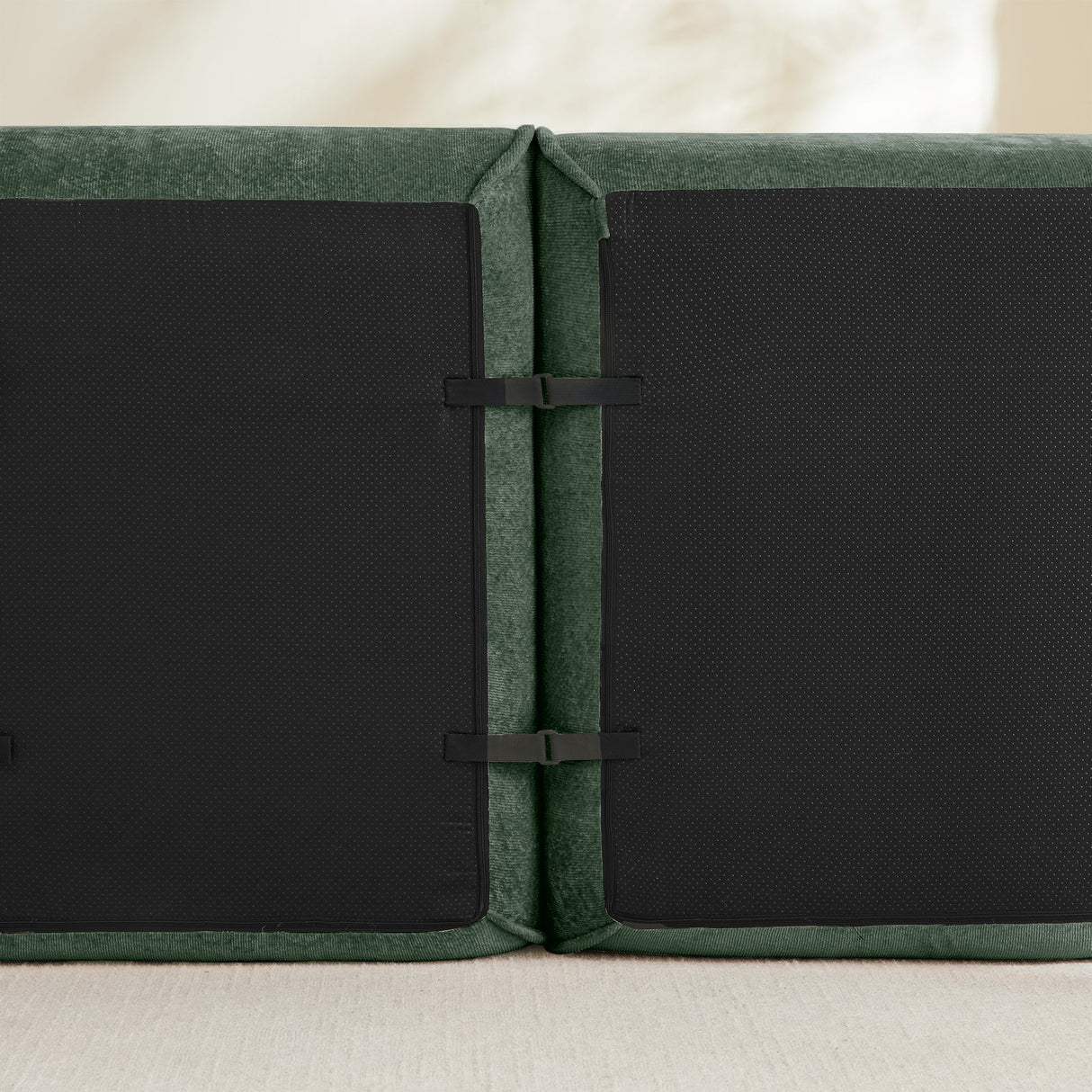 Armless Sofa Velvet-Green