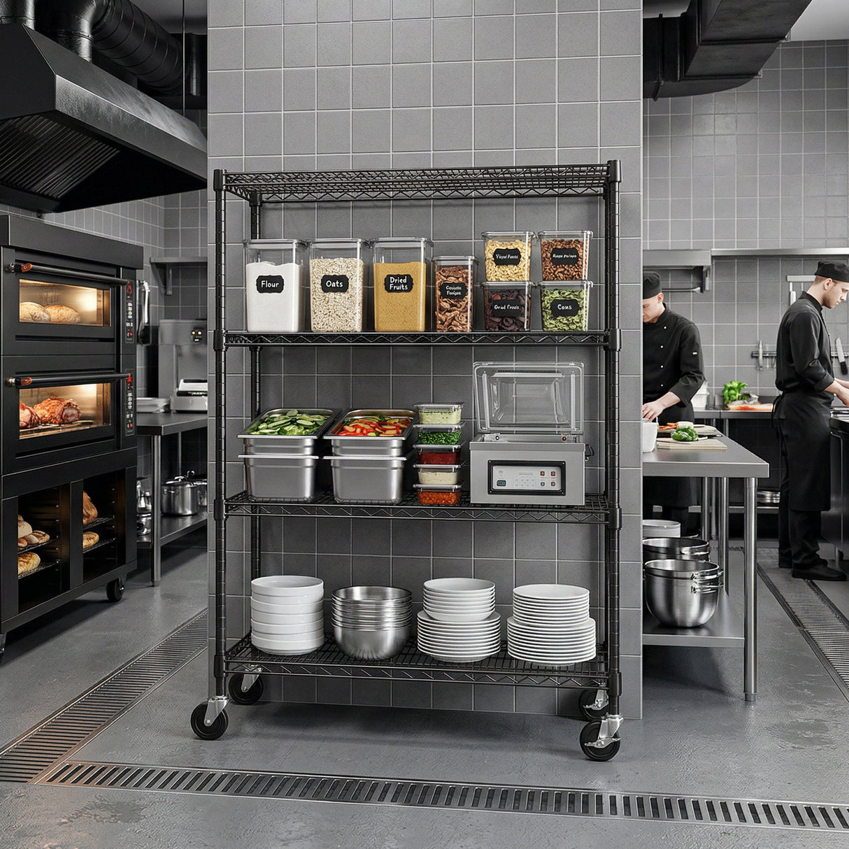 2640 LBS Industrial Metal 4 Tier Shelving