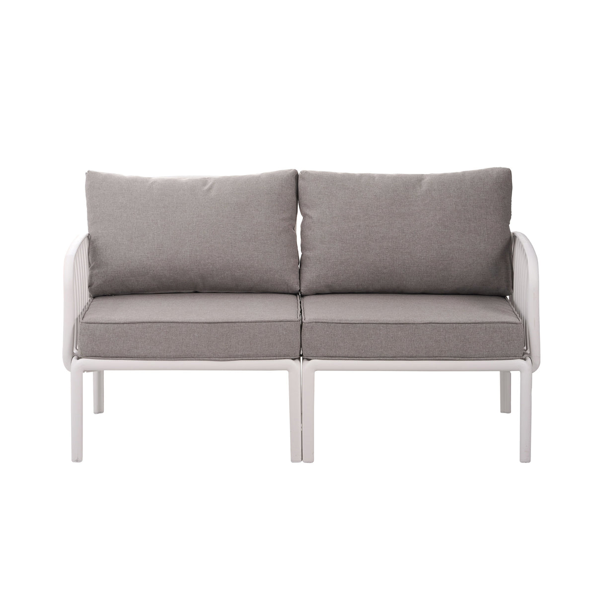 The Sleek All-Weather Resin Outdoor Loveseat and Coffee Table Set