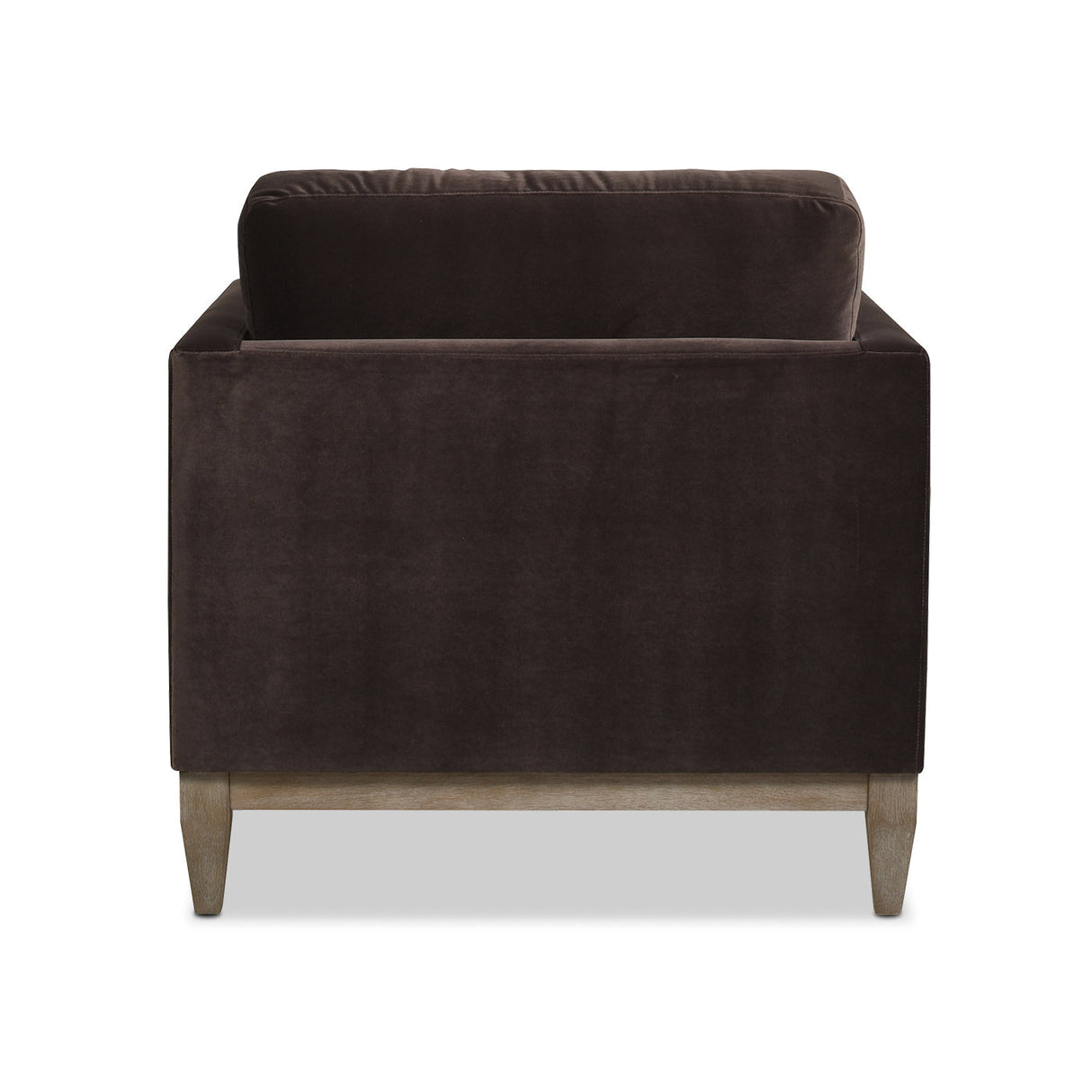 Knox 36" Modern Farmhouse Arm Chair, Deep Brown Performance Velvet