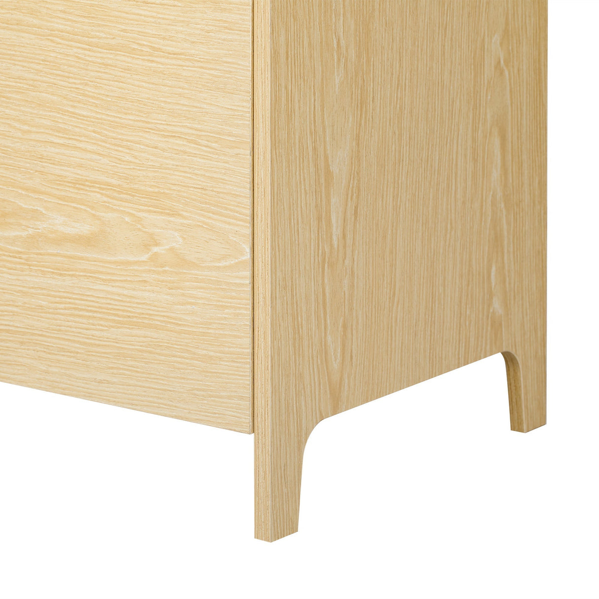 Furniture Style Multi-Use Natural Cat Litter Box House with Flip-Down Door