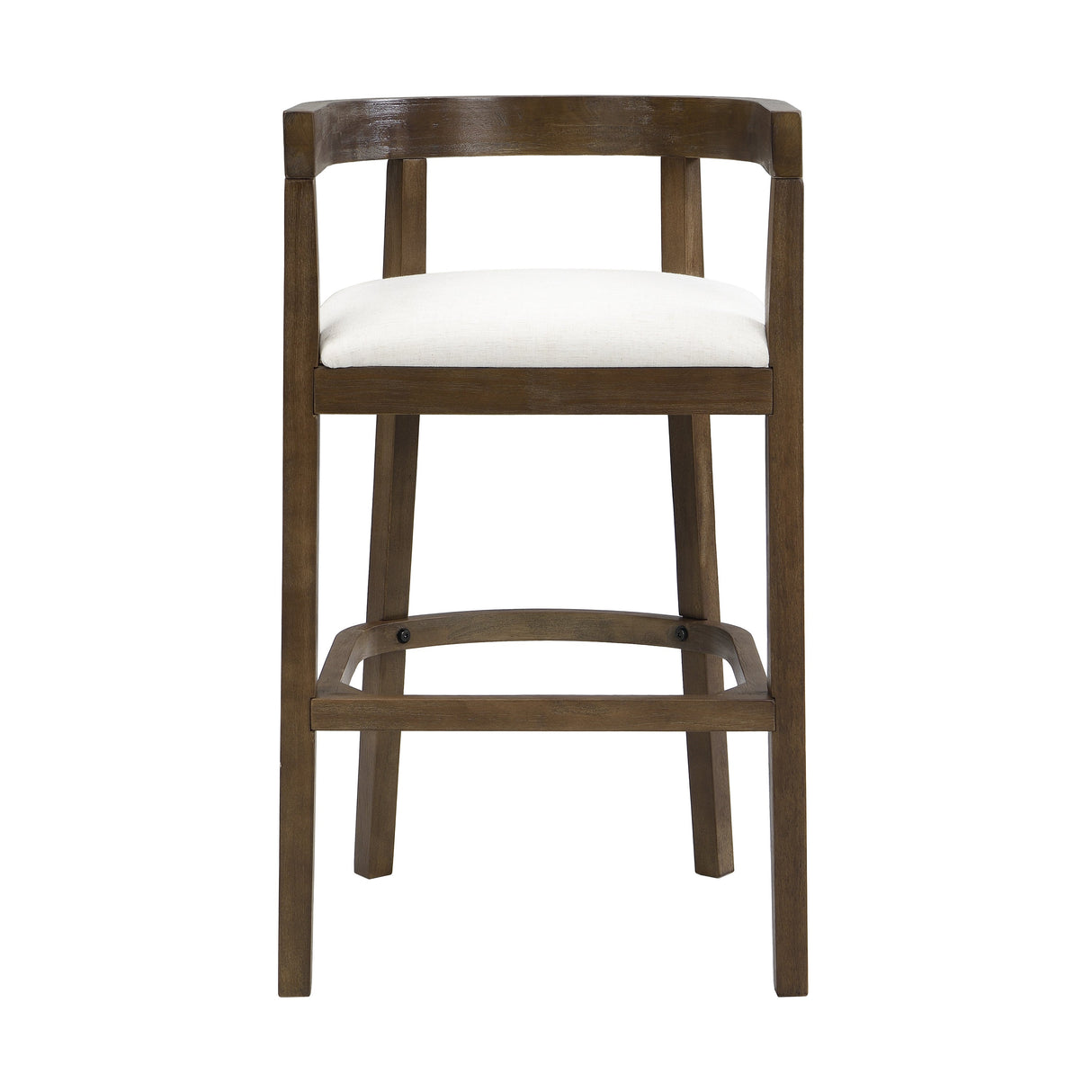 Modern Rubberwood Bar Stool Set with Upholstered Seats