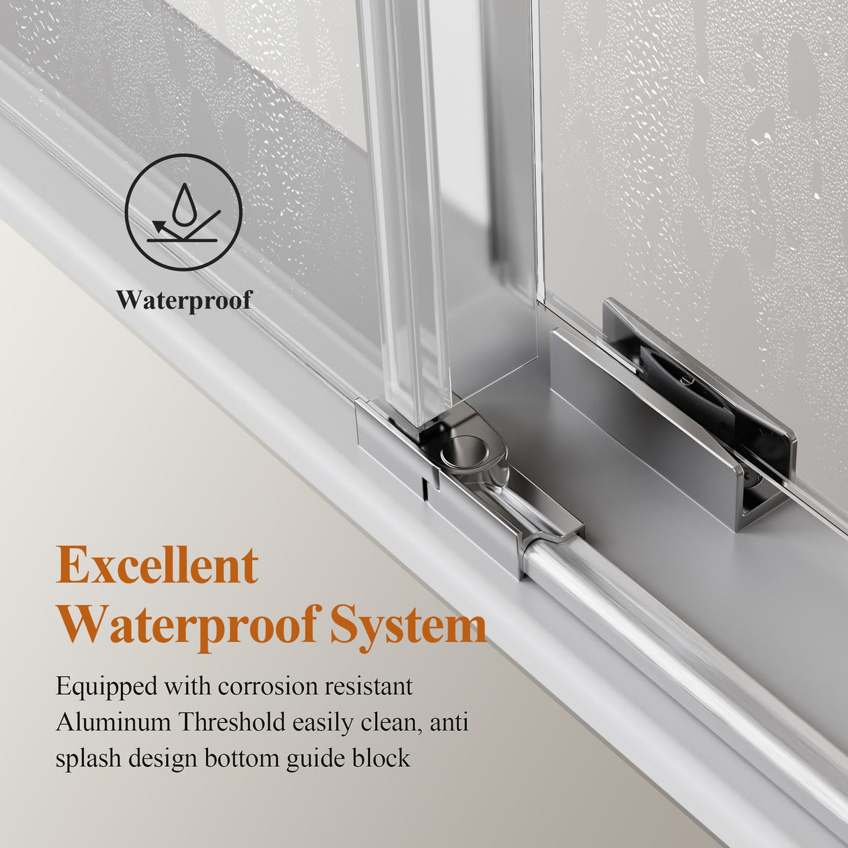 Frameless Sliding Shower Door in Brushed Nickel