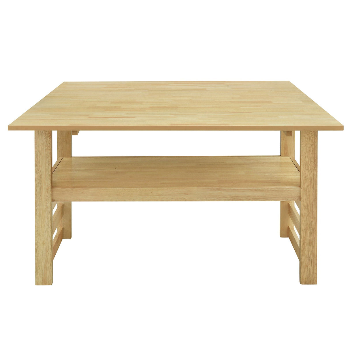 5 Piece Extendable Wood Square Dining Table Set With 2 Drop Leaves