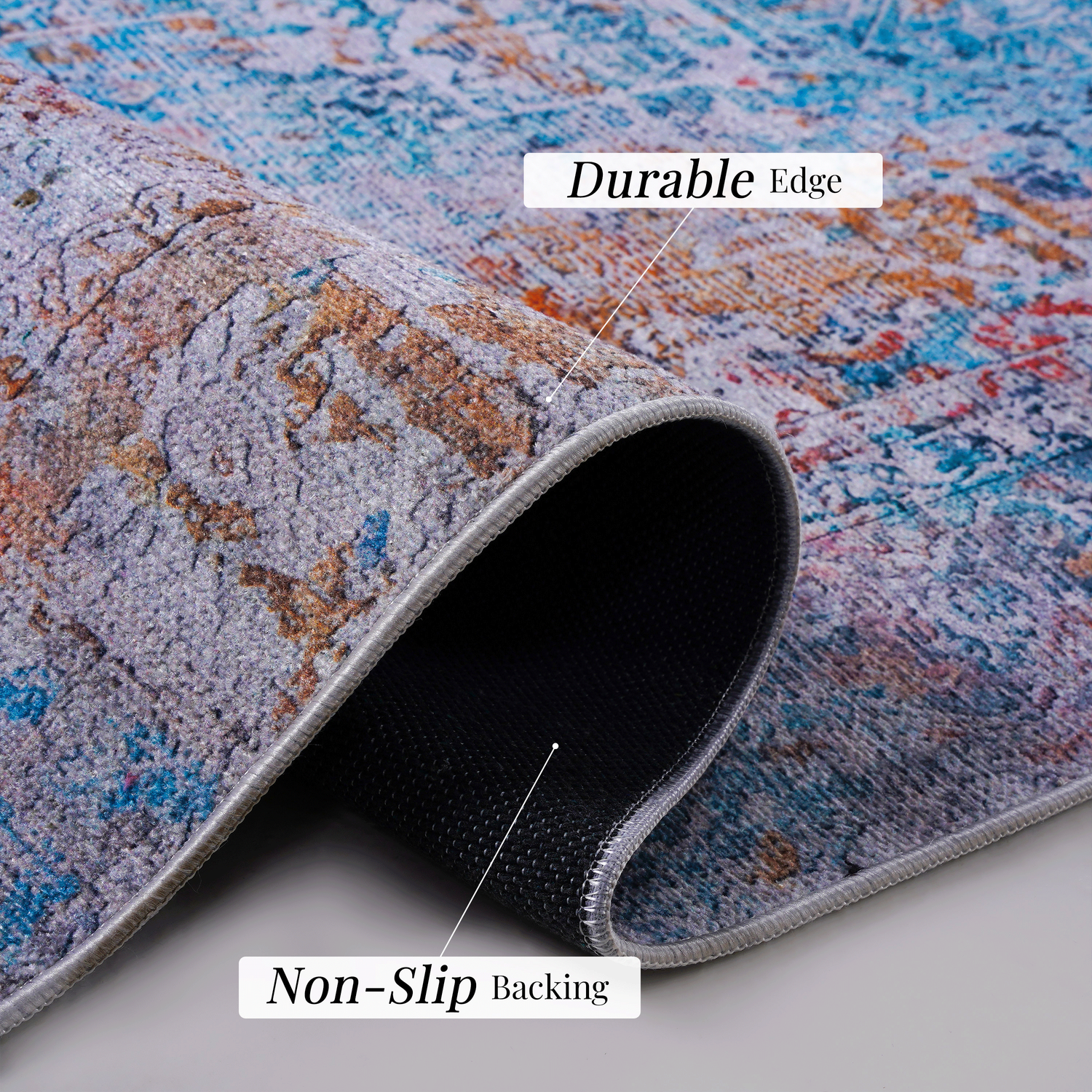 Naar area rugs 4x6, washable rug, low-pile, non-slip, non-shedding, foldable, kid & pet friendly - area rugs for living room, bedroom, kitchen, dining room rug - perfect gifts, (yellow, 4' x 6')