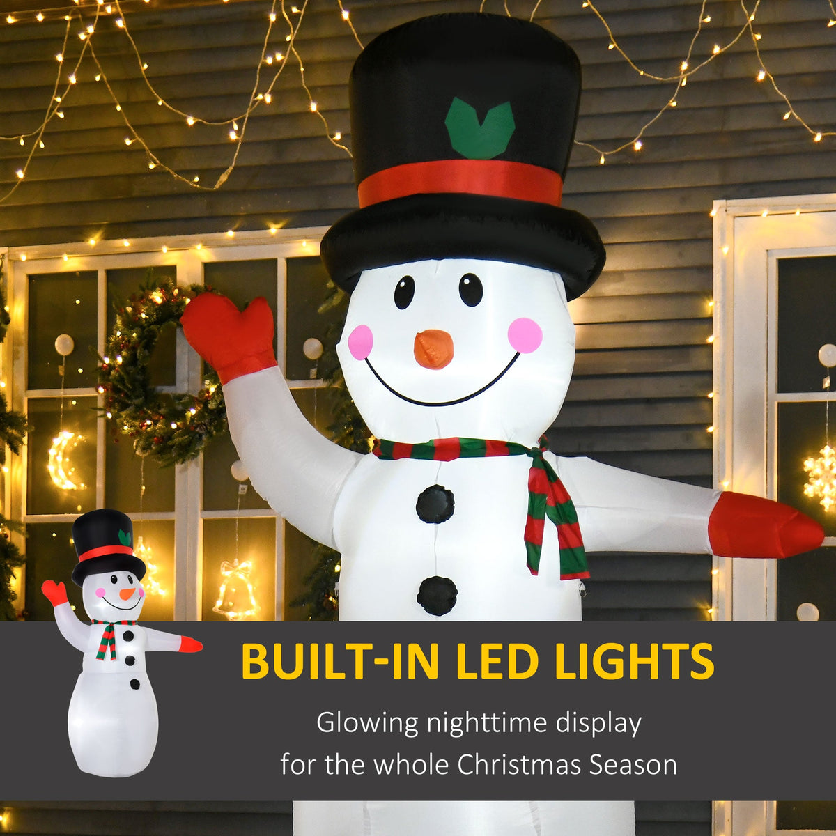 Christmas Inflatables Outdoor Decorations Snowman